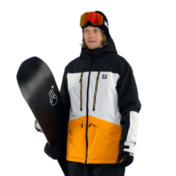 HALEN II SHELL JACKET (black/radiant yellow)